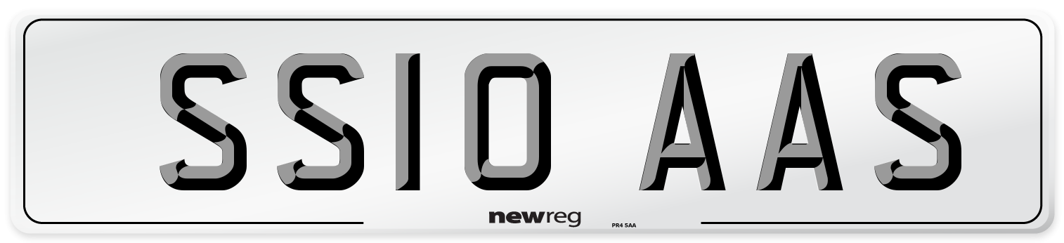 SS10 AAS Number Plate from New Reg